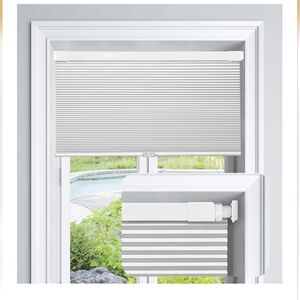 LazBlinds Cordless Cellular Shades, No Tools No Drill Blackout Honeycomb Shades